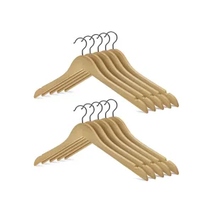 10 Solid Wooden Suit Hangers