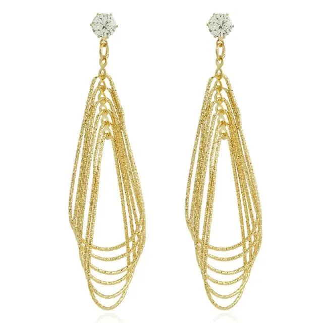 2021 New Big Earrings For Women Girls Gold Vintage Geometric Statement Metal Art Drop Earrings Charm Hoop Round Dangle Modern