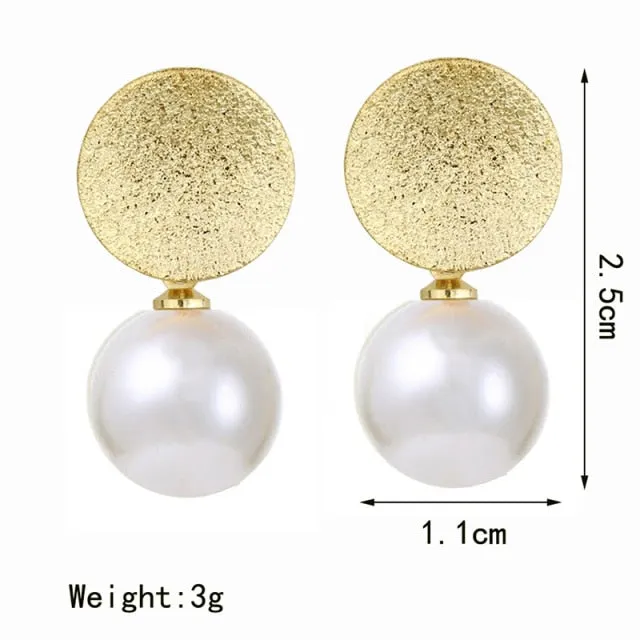 2021 New Big Earrings For Women Girls Gold Vintage Geometric Statement Metal Art Drop Earrings Charm Hoop Round Dangle Modern