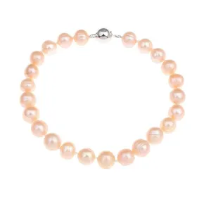 8-9mm Pink Freshwater Pearl Bracelet for Women and Girls