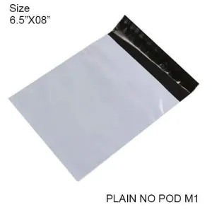 910 Tamper Proof Courier Bags(6.5X08 PLAIN NO POD M1) - 100 pcs