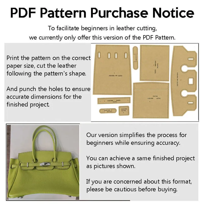 BABYLON™ DIY Leather HandBag Pattern AAB-789