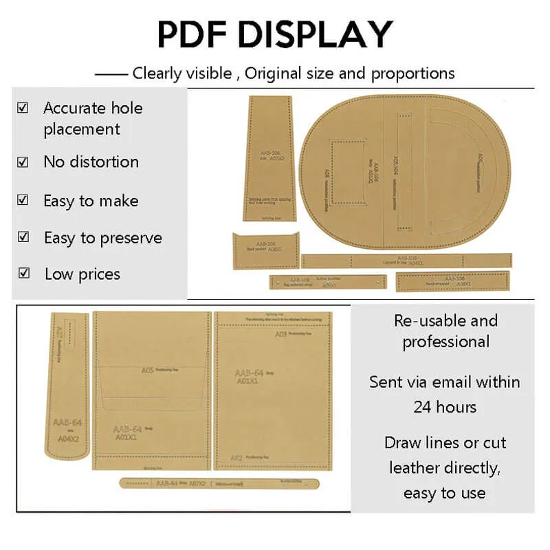 BABYLON™ DIY Leather HandBag Pattern AAB-789