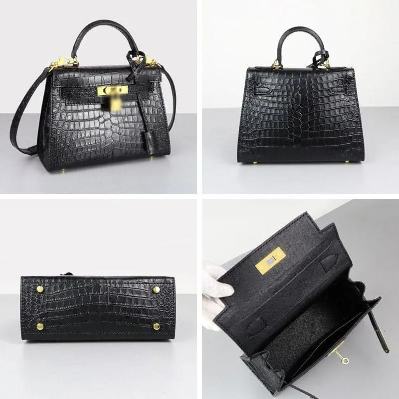 BABYLON™ Kelly Bag Crocodile Pattern Leather DIY Kit