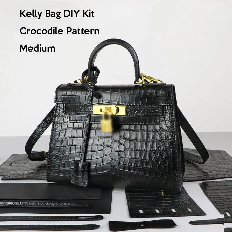 BABYLON™ Kelly Bag Crocodile Pattern Leather DIY Kit