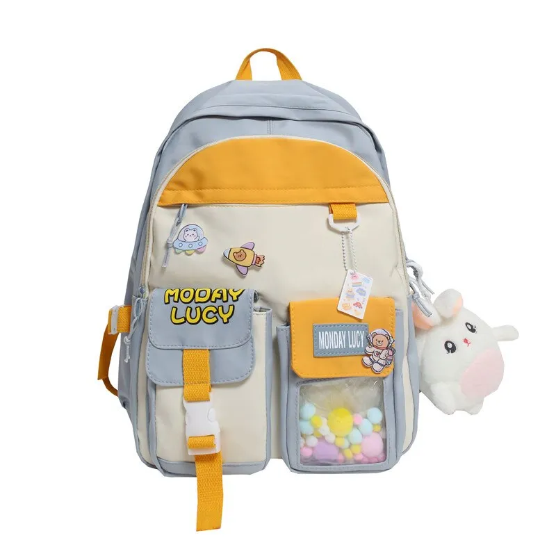 BACK TO SCHOOL   Fashion Female Women Like Backpack For Teenage Girl Kawaii Travel Rucksack Waterproof Nylon Simple School Bag Mochilas