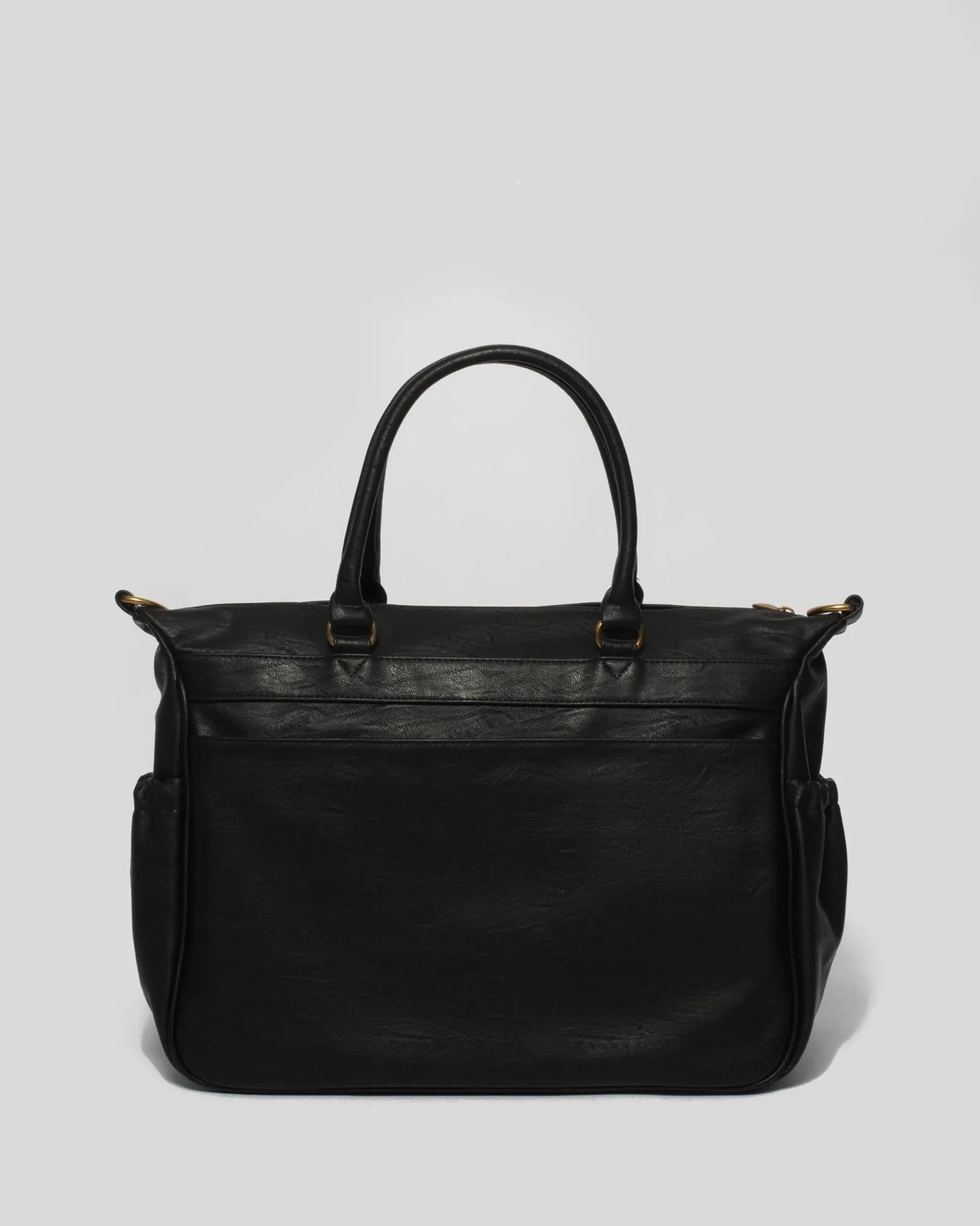 Black Pocket and Zip Baby Bag