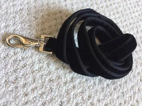 Black Velvet Designer Dog Lead