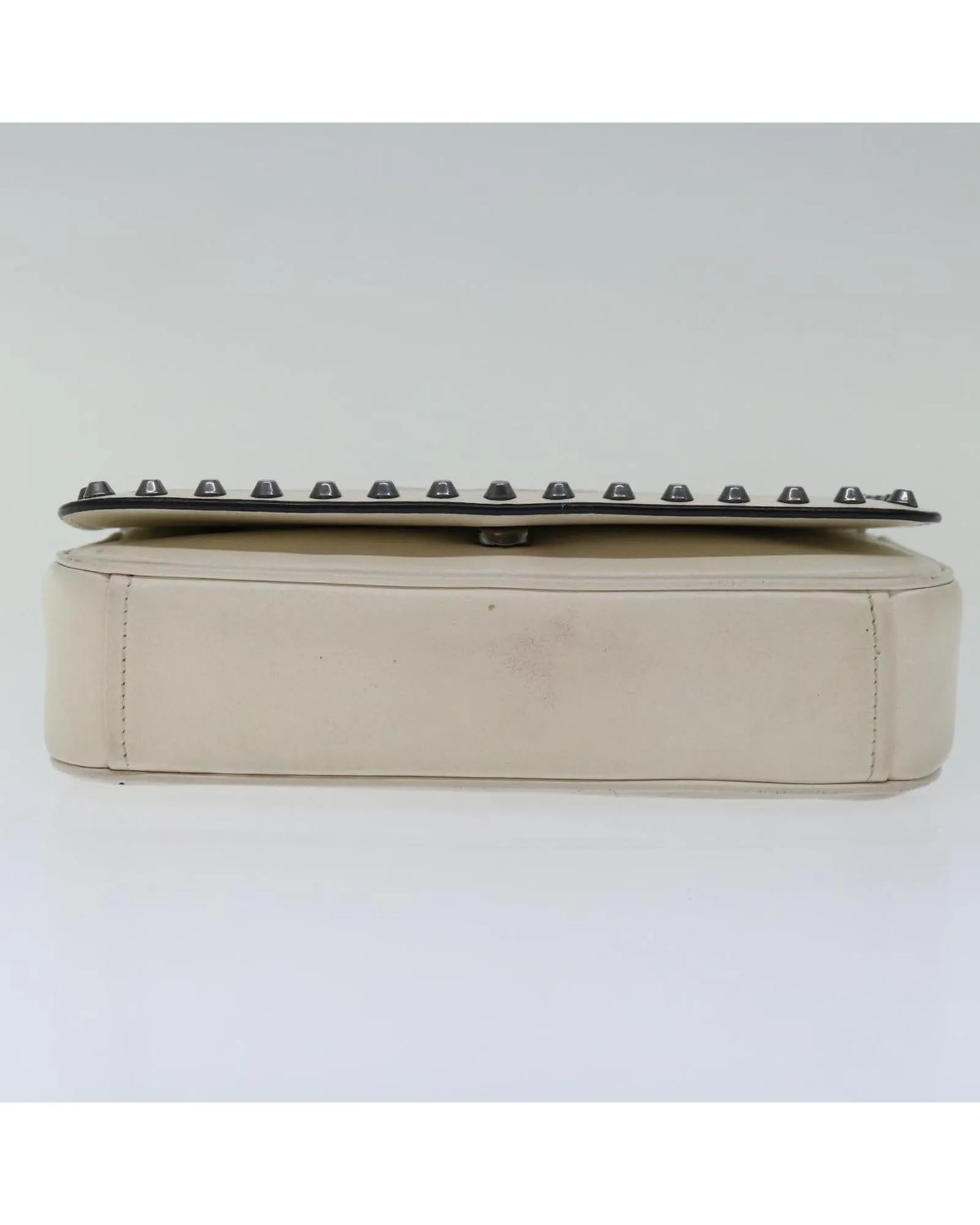 Chain Shoulder Bag in Ivory Leather by Prada