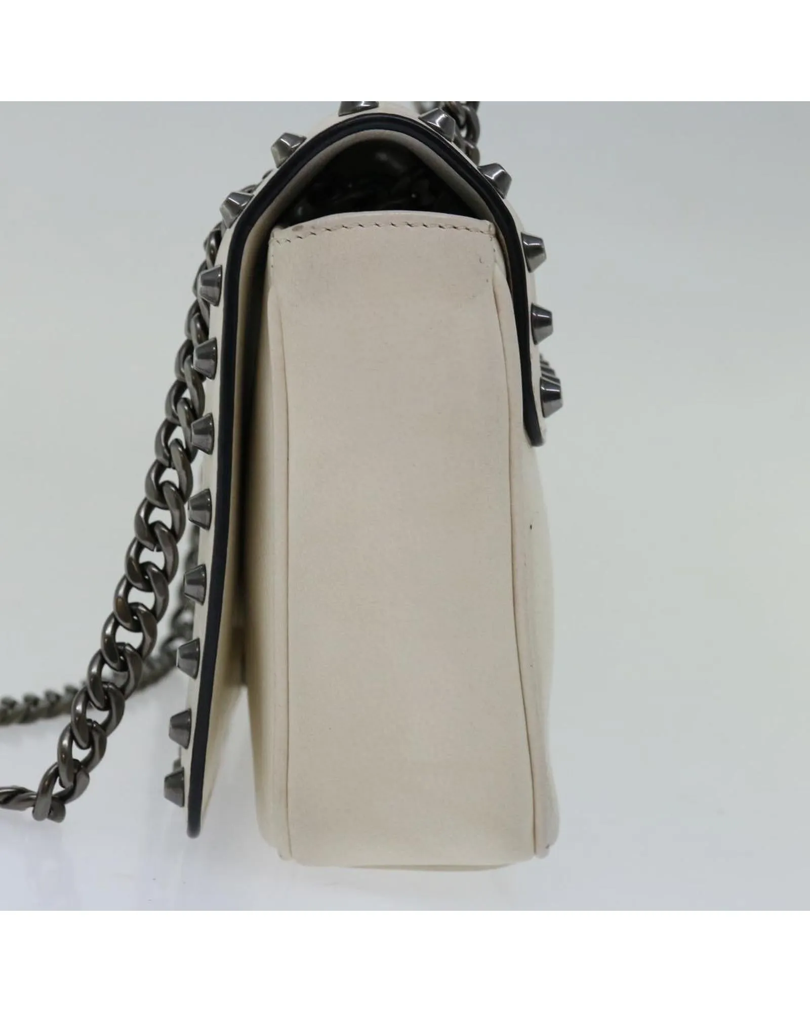 Chain Shoulder Bag in Ivory Leather by Prada