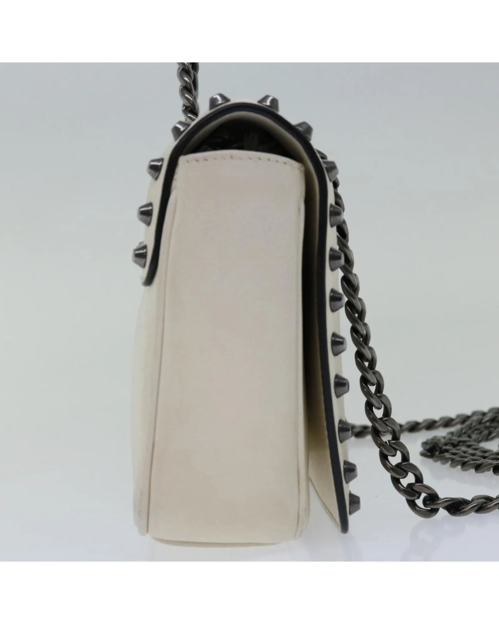 Chain Shoulder Bag in Ivory Leather by Prada