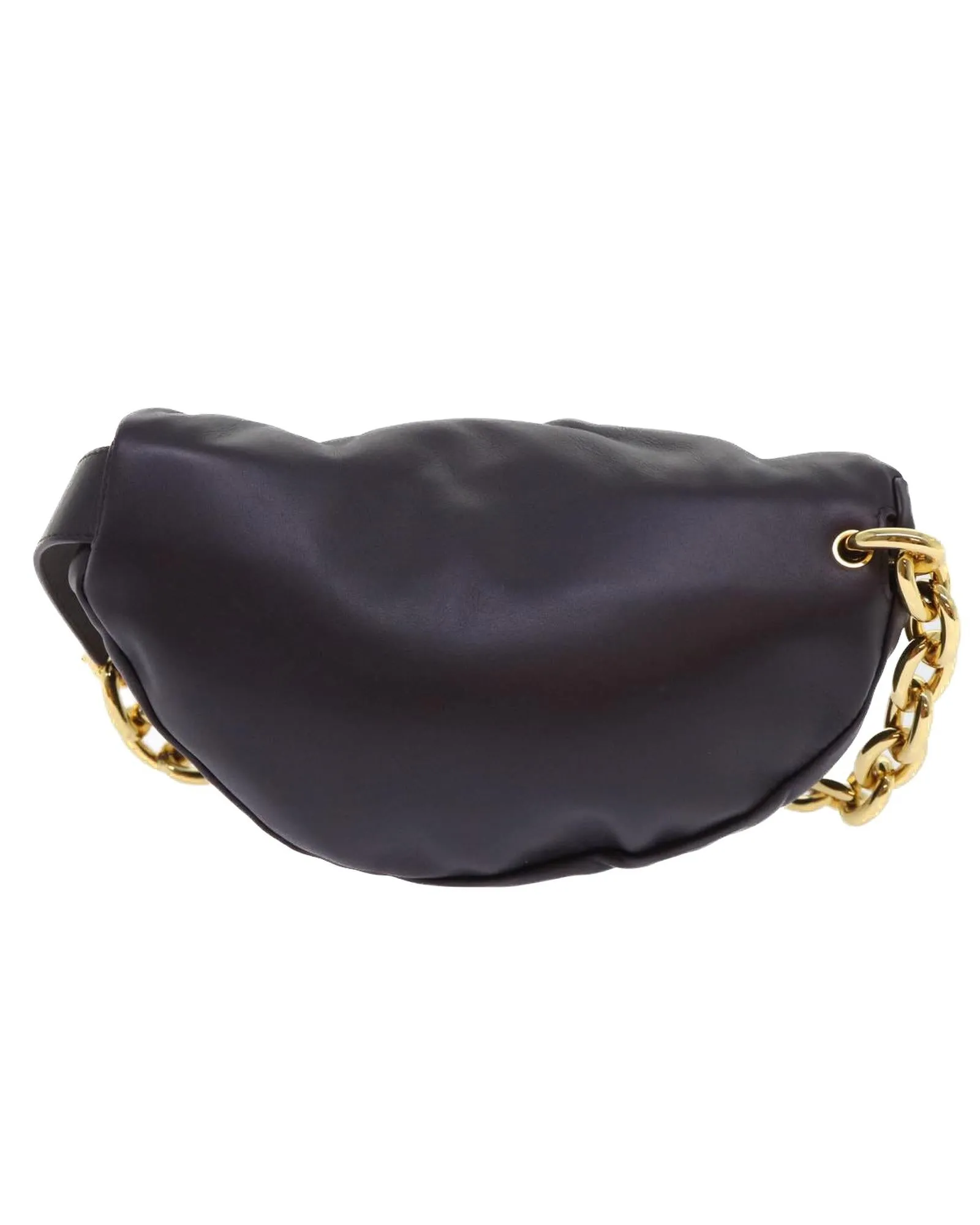 Chain Shoulder Bag Leather Auth