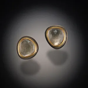 Champagne Quartz Stud Earrings