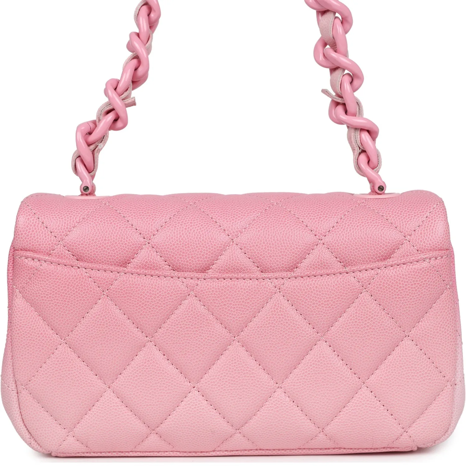 Chanel Mini Flap Bag Pink Ombre Caviar Lacquered Metal Hardware