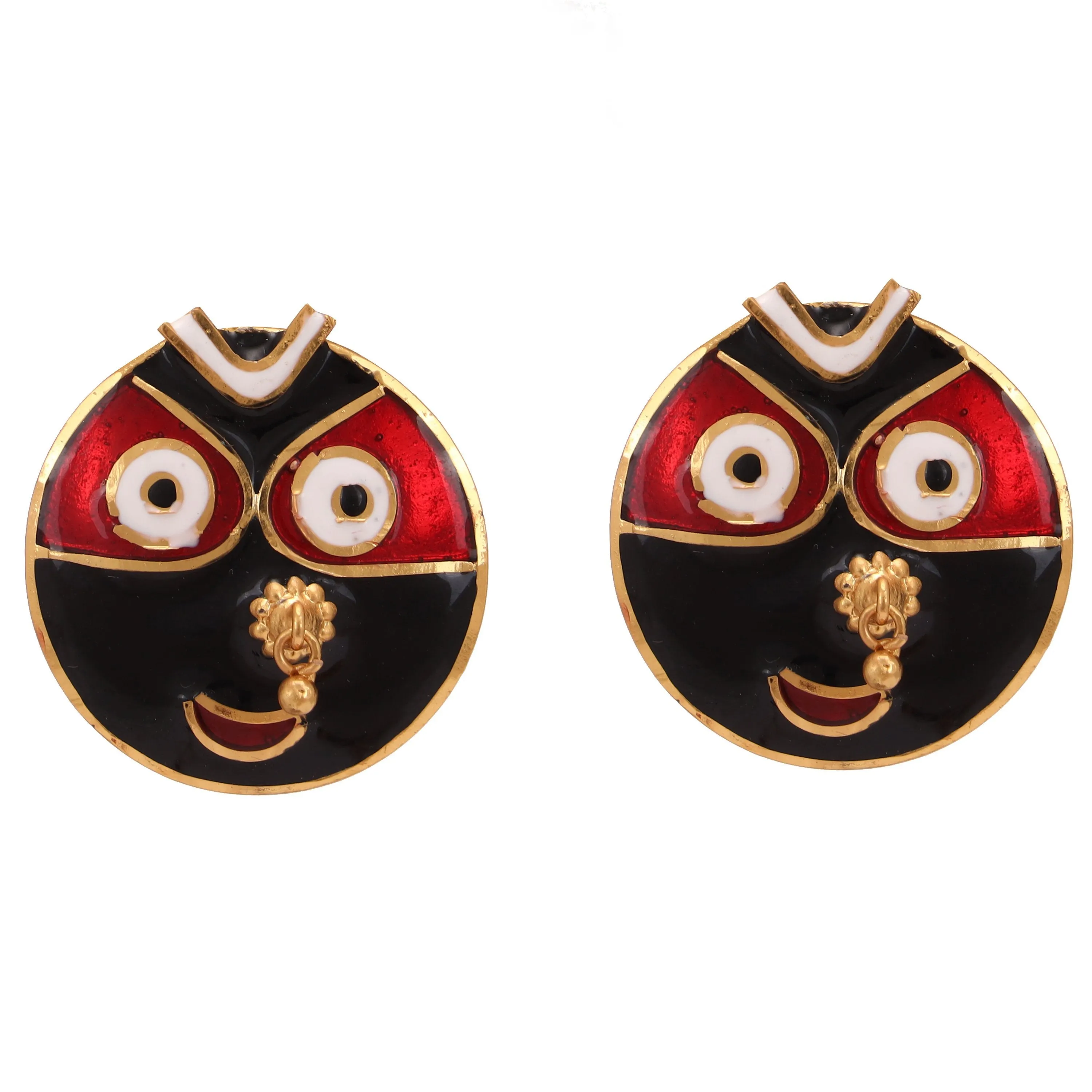 Chhau Inspired Jagannath Pendant And Studs