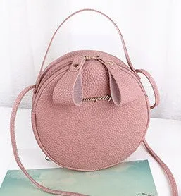 Circular Design Fashion Shoulder Bag Leather Crossbody Messenger Bags Ladies Purse Female Round Handbag