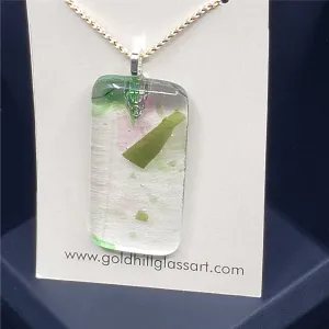 Clear, Green, Pink, and Black Stringer Pendant2