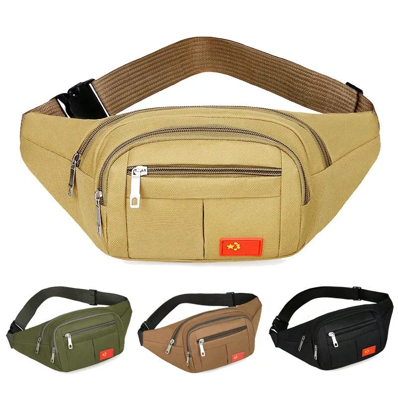 deanwangkt New Waist Bag Men's Multi-Layer Large Capacity Outdoor Travel Mobile Phone Bag Construction Site Business Checkout Belt Bag Wholesale