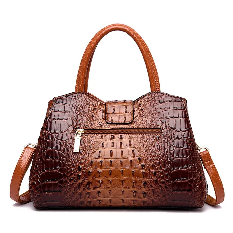 Elegant Crocodile Leather Fashion Handbag for Women