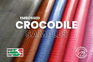 Embossed Crocodile - Luxury Veg Tanned Leather (SAMPLES)