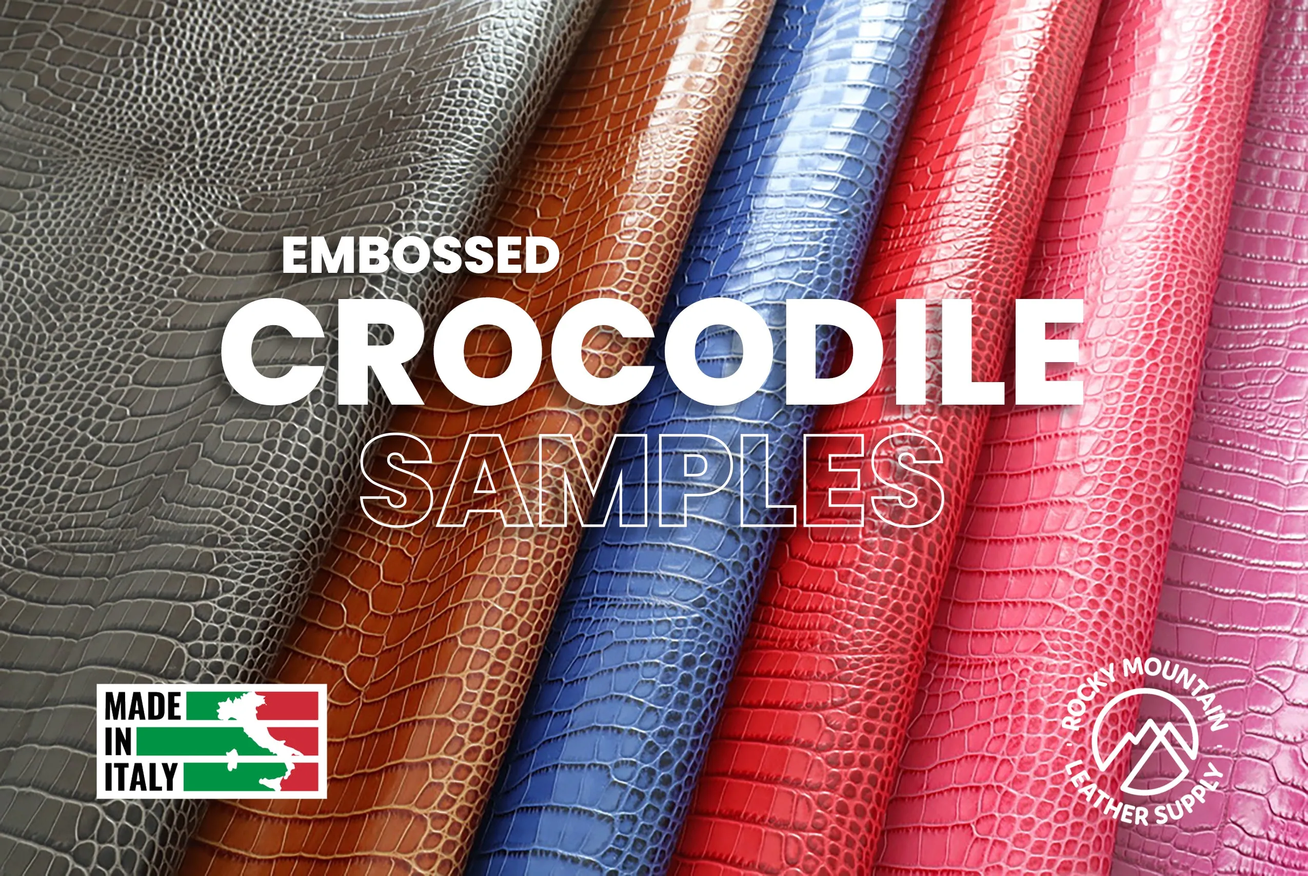 Embossed Crocodile - Luxury Veg Tanned Leather (SAMPLES)