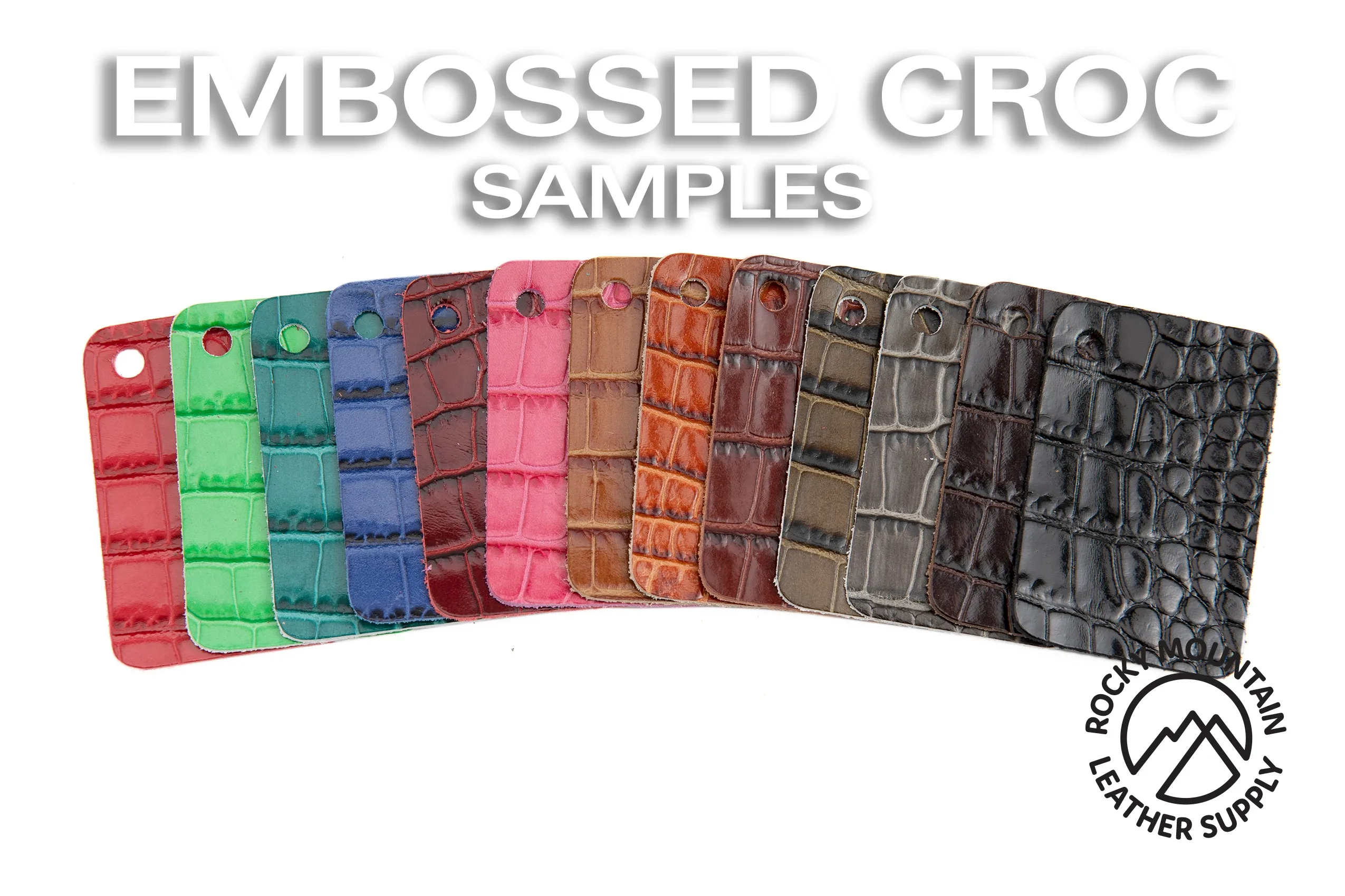 Embossed Crocodile - Luxury Veg Tanned Leather (SAMPLES)