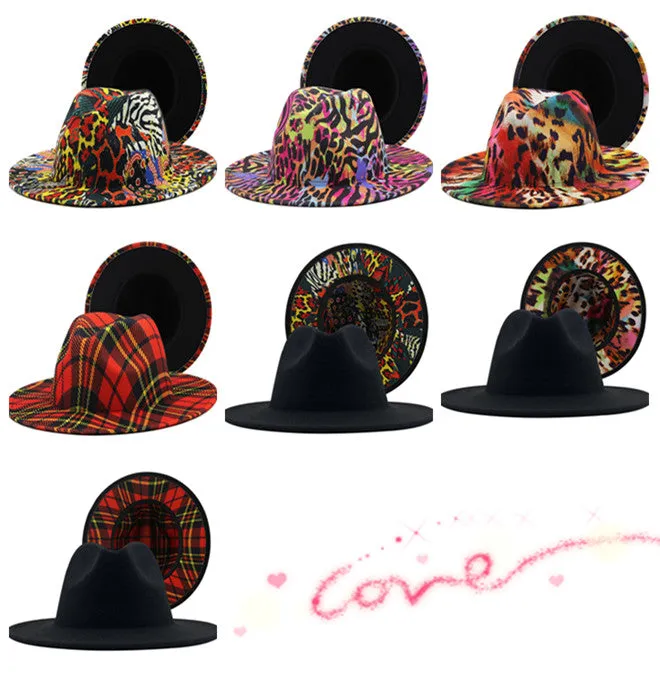 Fashion cool color matching jazz hat（AE4072）