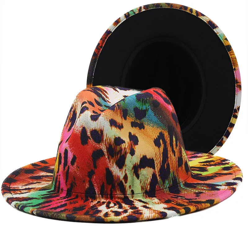 Fashion cool color matching jazz hat（AE4072）