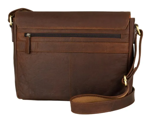 Franco Bonini - 16-0020 Leather computer satchel - Brown