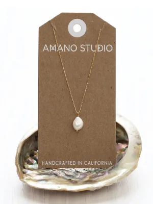 Freshwater Pearl Pendant Necklace by Amano Studio