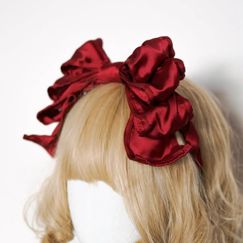 Instant Shipping! Small Heartwarming Satin Headbow