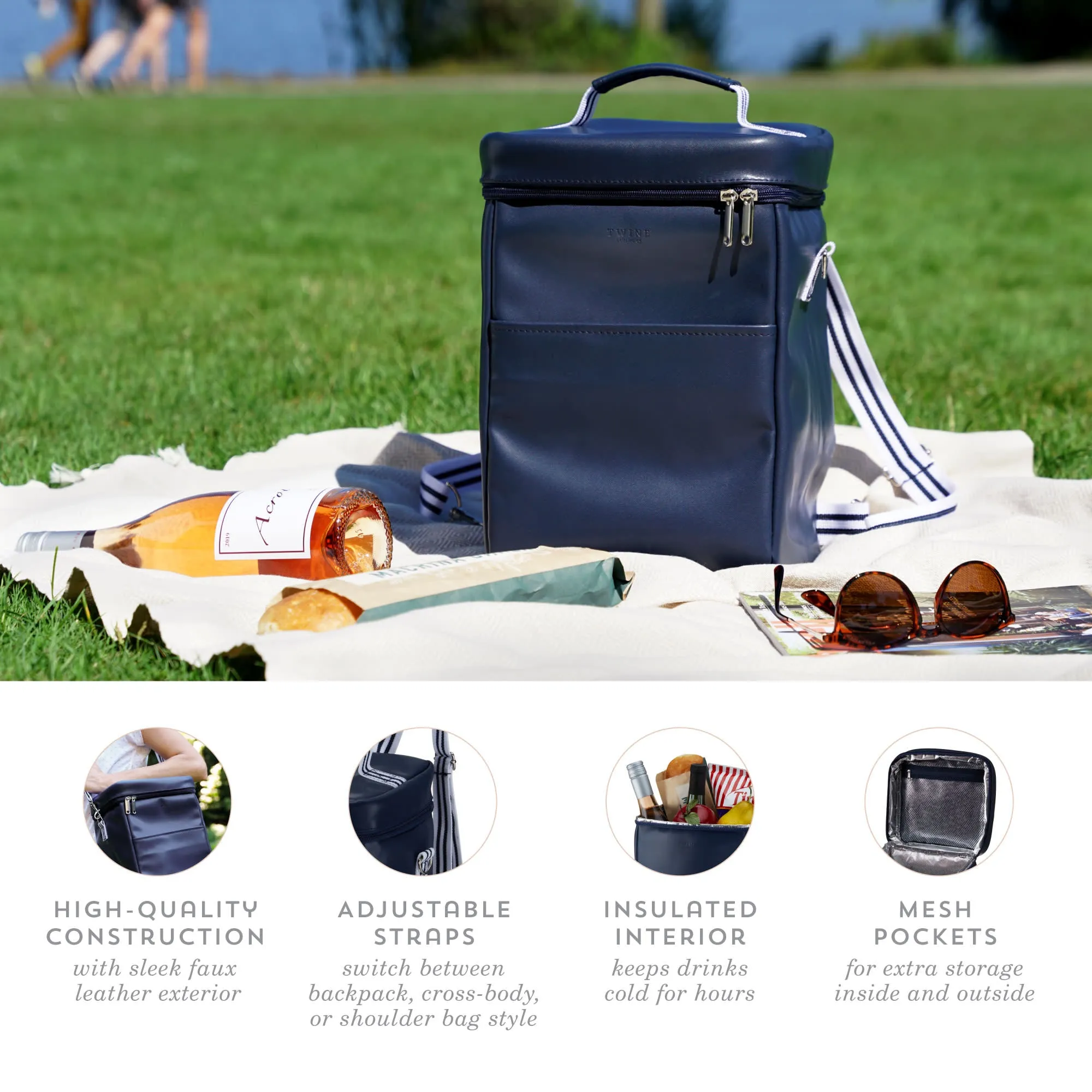 Insulated Cooler Backpack in Navy