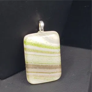 Lavender/Green/White Fuser's Reserve Glass Pendant