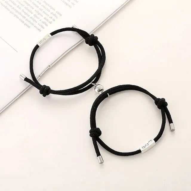 Magnetic Adjustable Simple Rope Couple Bracelet