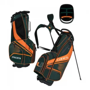 Miami Hurricanes WinCraft "Grid Iron III" 6-Way Stand Golf Bag