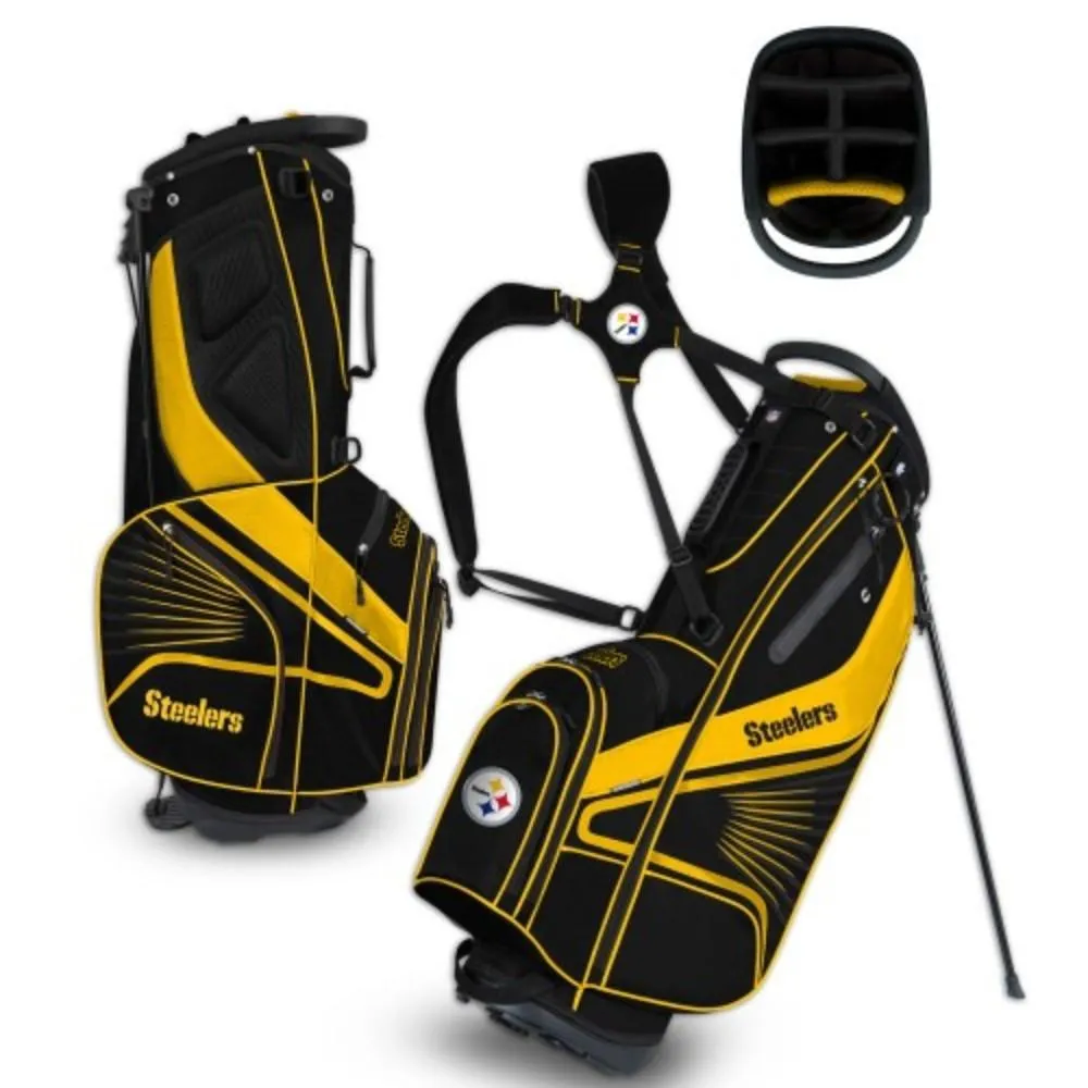 Pittsburgh Steelers WinCraft "Grid Iron III" 6-Way Stand Golf Bag