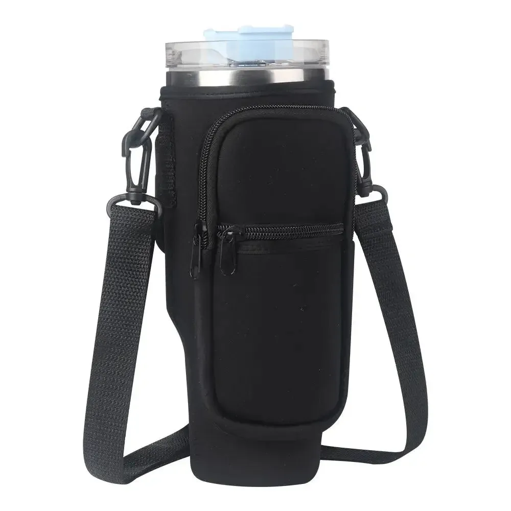 Portable Water Bottle Carrier Bag With Adjustable Strap