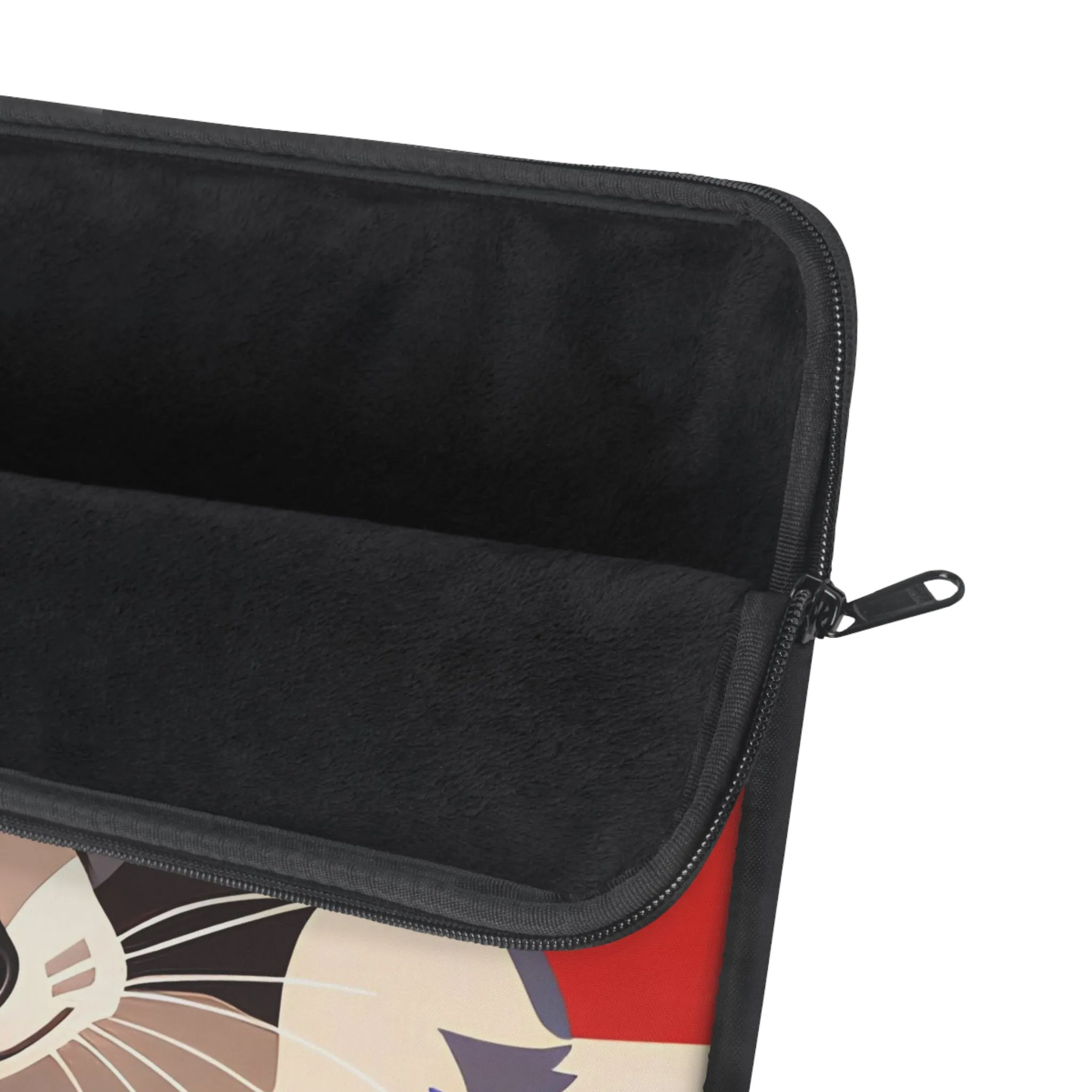 Raccoon on Art Deco Rays, Laptop Carrying Case, Top Loading Sleeve for School or Work