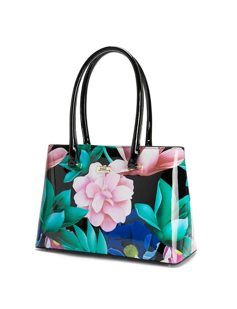 Serenade - Anika Patent leather shoulder bag - Floral *SP