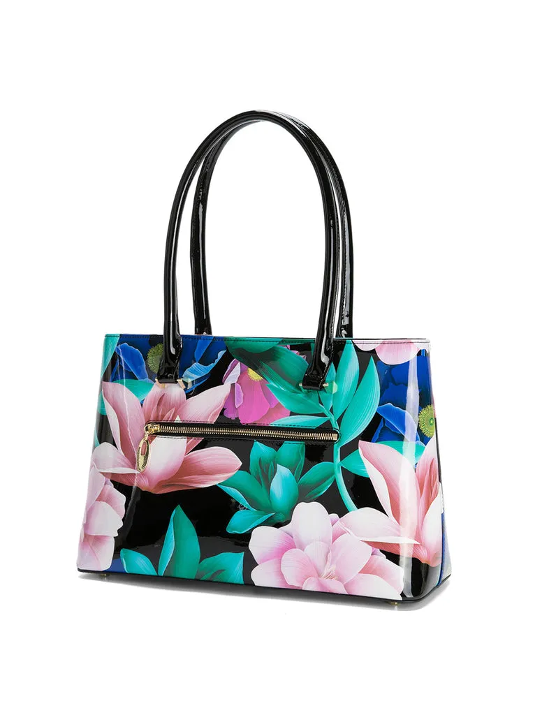 Serenade - Anika Patent leather shoulder bag - Floral *SP