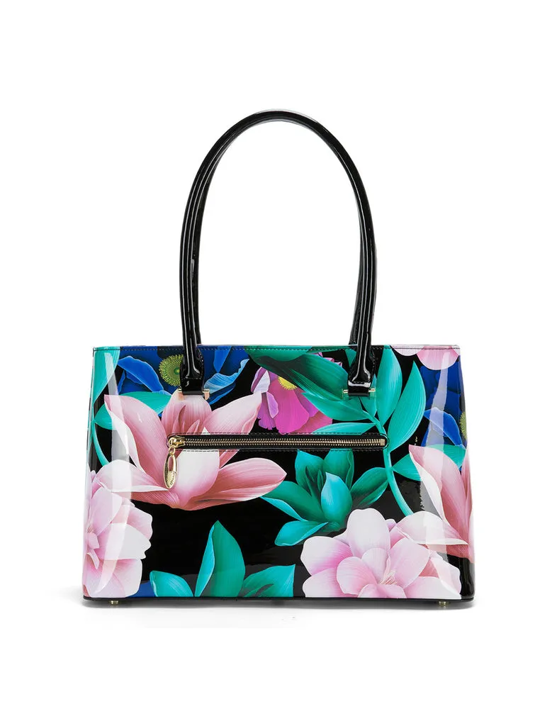 Serenade - Anika Patent leather shoulder bag - Floral *SP