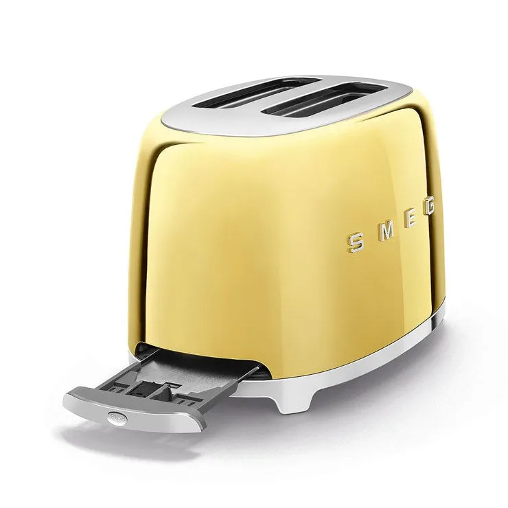 SMEG TSF01GOUK 50s Retro Style 2 Slice Toaster Gold