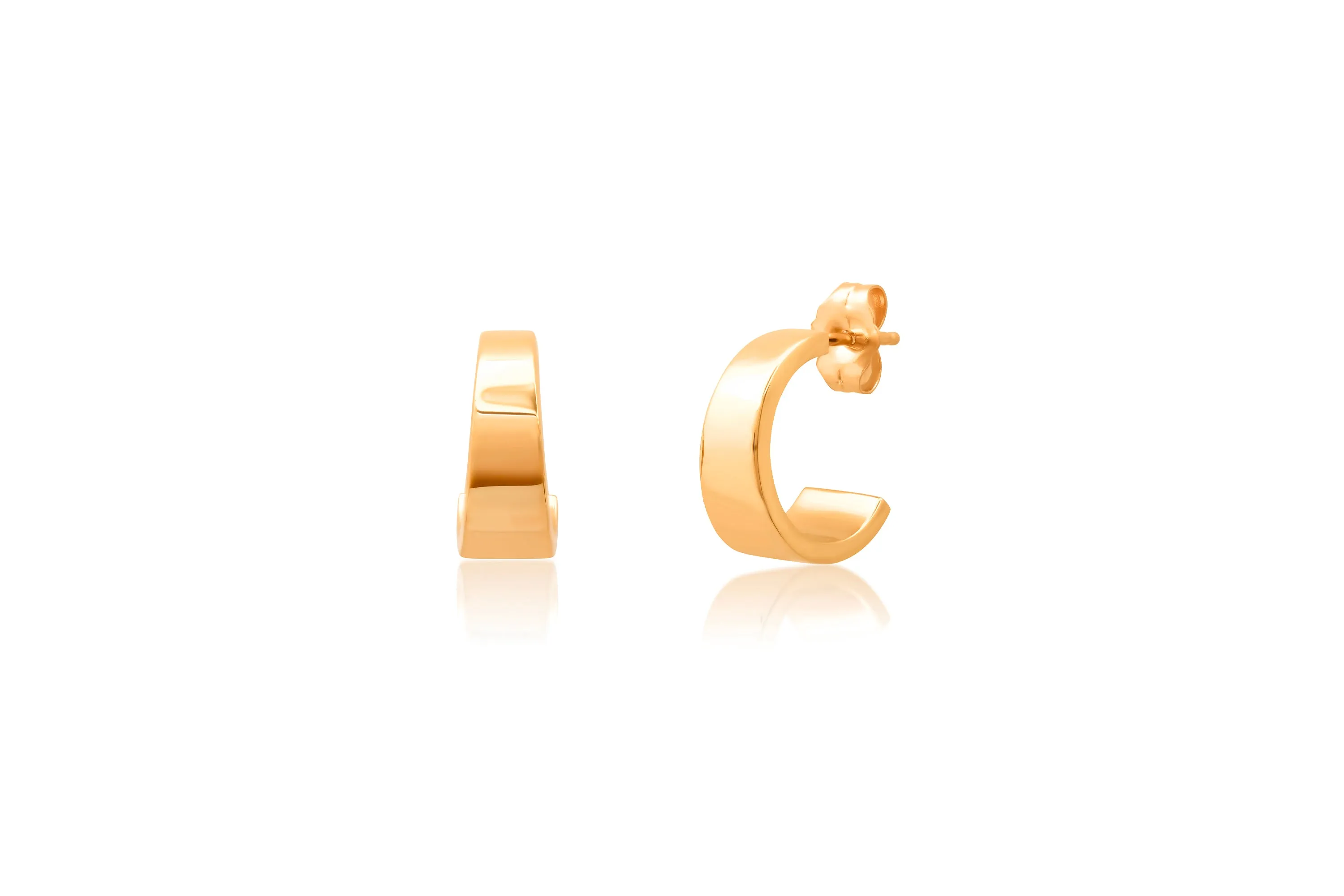 Solid Graduated Huggie Earrings