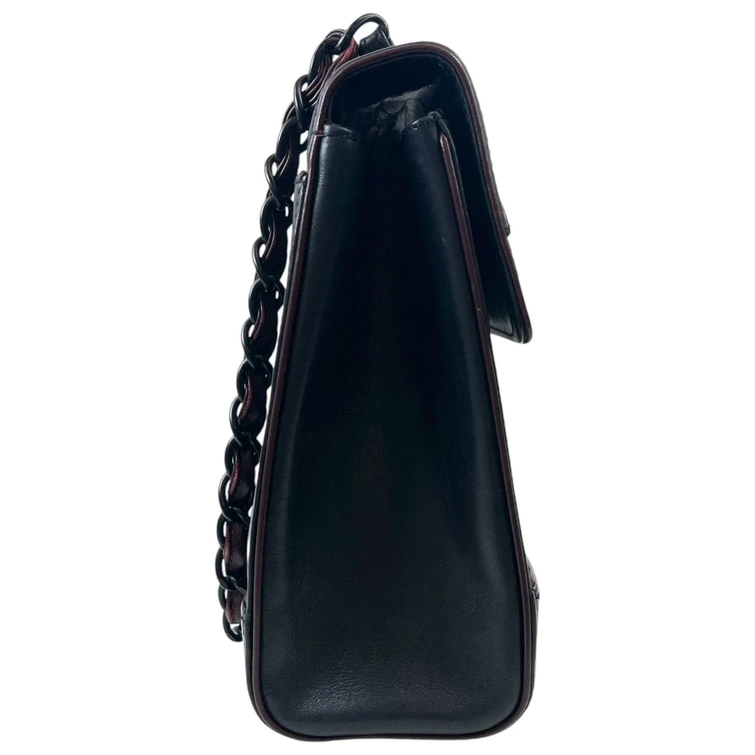 Women's Chain Lambskin Shoulder Bag Black