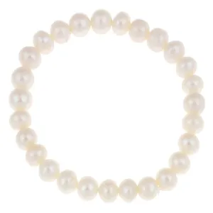 Women's Pearl Bracelet | 7mm White Freshwater Bracelet For Women and Girls