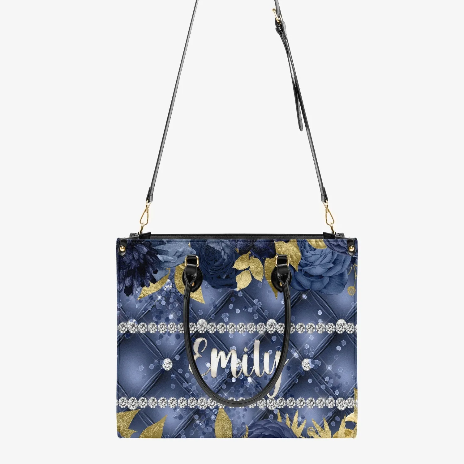 Women's Tote Bag - Navy Floral - Personalised